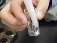 close up of sample vessel