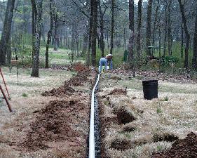 Laying conduit