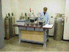 View of stable isotope extraction line at SLU